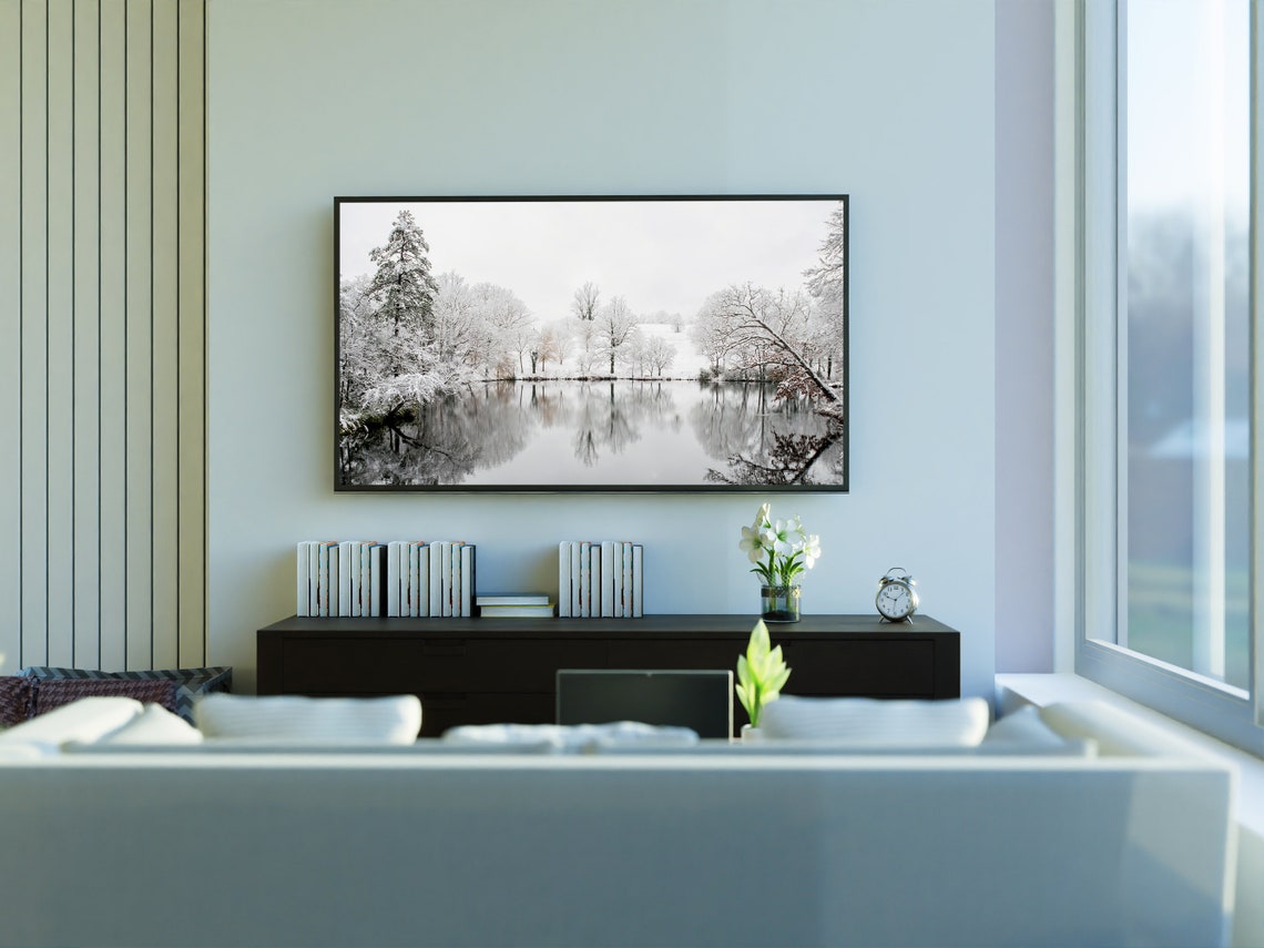 Winter Art, Snowy Trees Landscape - Image 3