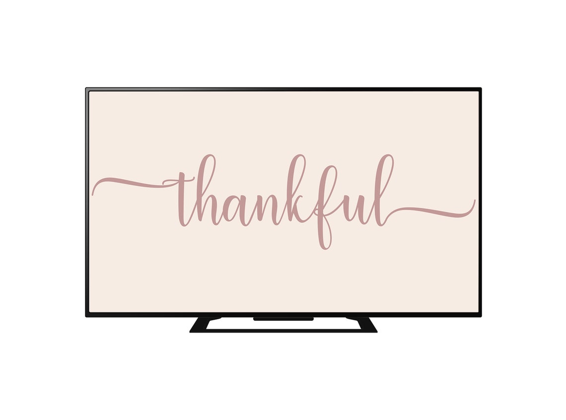Thankful Hand Lettered Script Thanksgiving Minimalist Quote Wall Art - Image 2