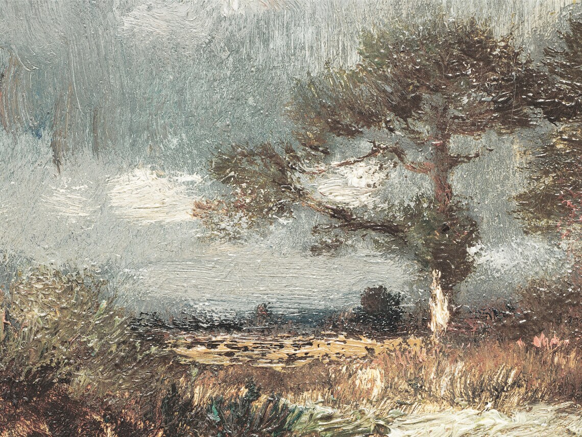Oak Tree Painting Vintage Landscape Art Print - Image 2