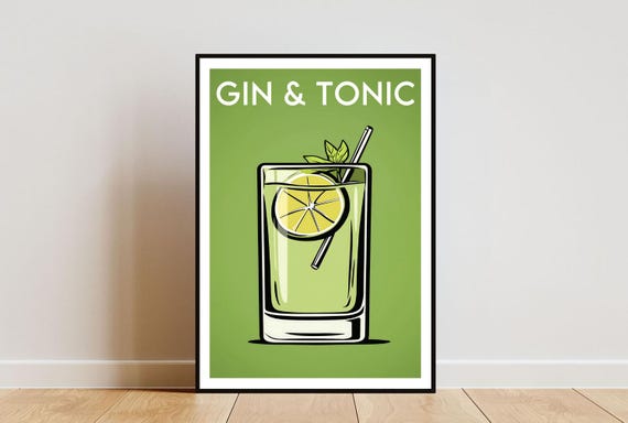 Gin And Tonic Kitchen Cocktail Art Print