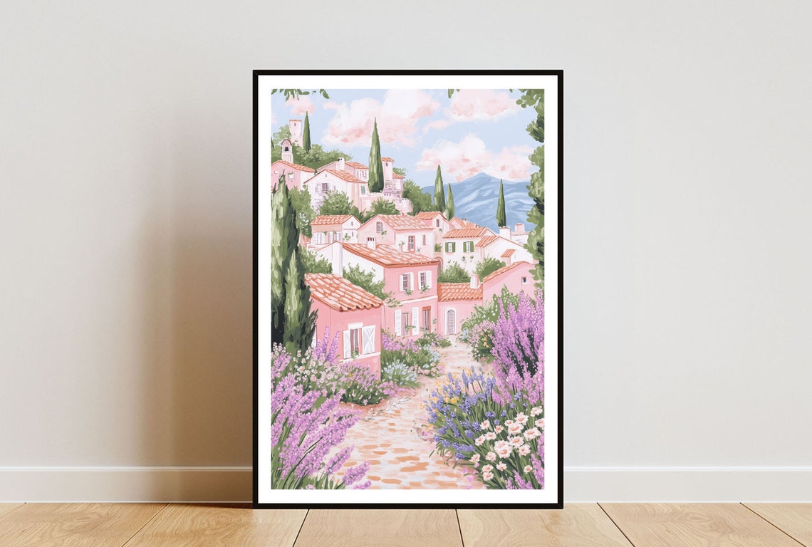 Provence Poster Provence Print Provence Wall Art Travel Poster France Print Provence France French Wall Art Pastel Art Lavender Art