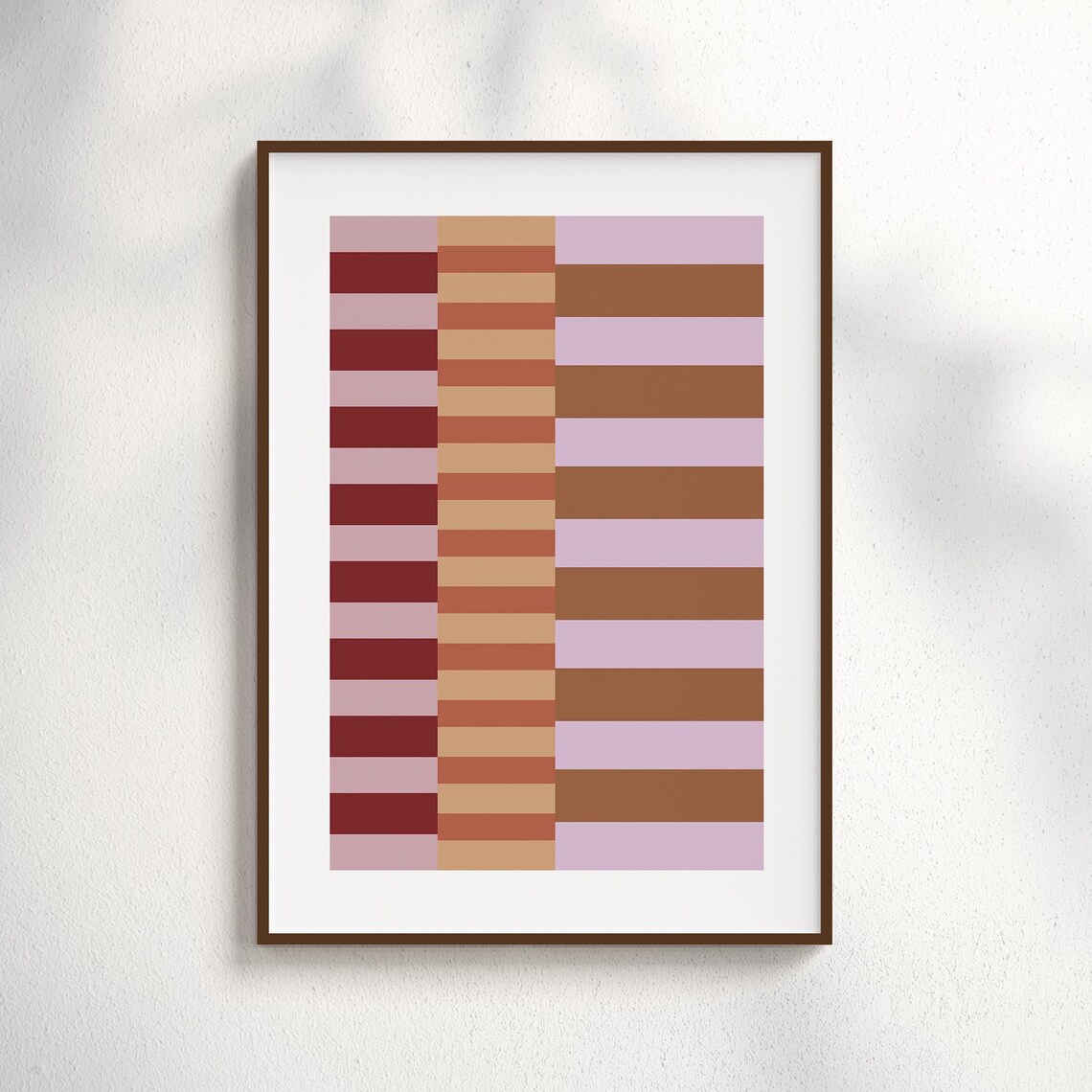 Mid Century Modern Geometric Poster, Abstract Retro