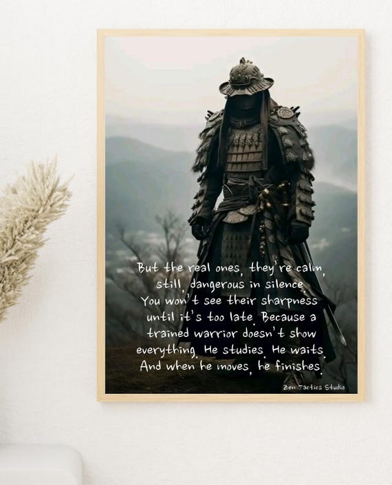 The Real Ones Samurai Warrior Wall Art Bushido Code Print Zen Motivational Posterjapanese Martial Decor Stoic Home Or Office Prints