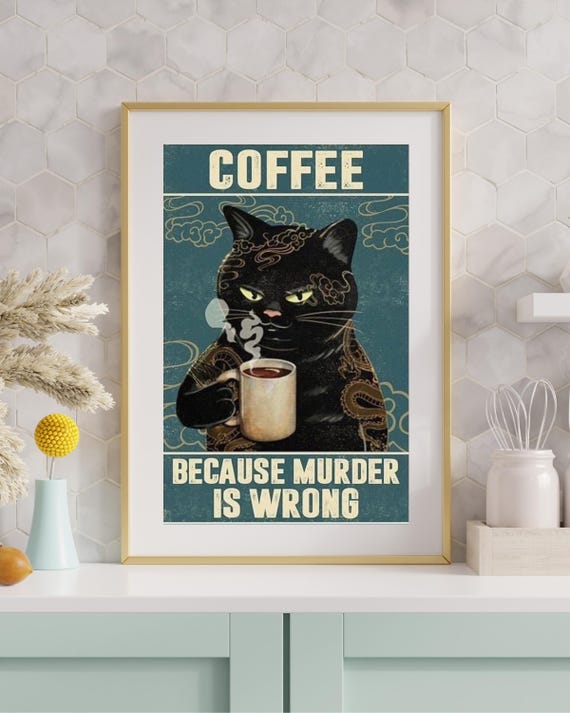 Murder Is Wrong Funny Instant Wall Art Home Or Office Decor Poster Print At Mindful Humor
