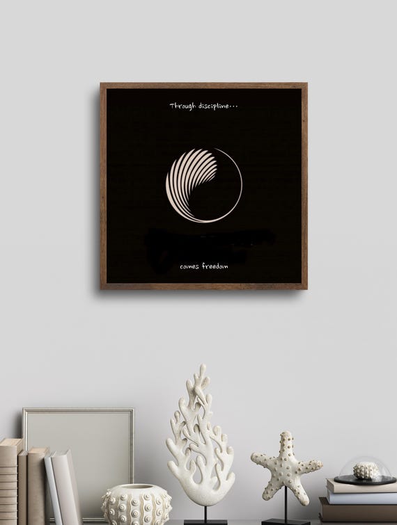 Discipline Freedom Zen Printables Minimalist Wall Art Bushido Home Martial Artwork Decor Peaceful