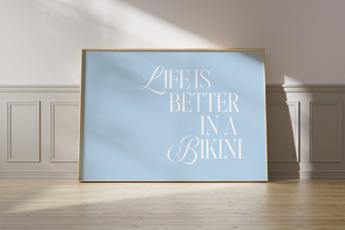 Bikini Print Coastal Beach House Art Print