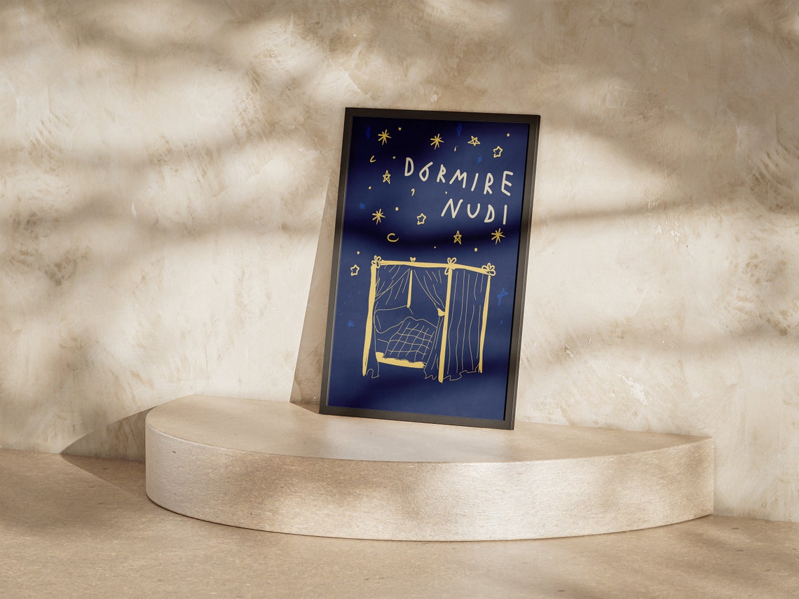 Italian Bedroom Celestial Typography Art Print - Image 3