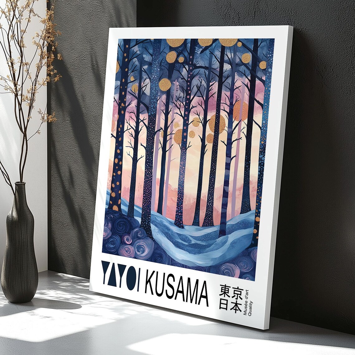 Yayoi Kusama Exhibition, Japanese Landscape Abstract - Image 3