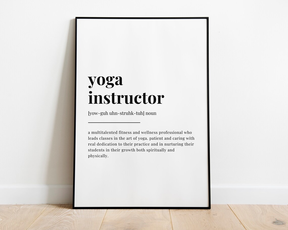 Yoga Instructor Definition Meaning, Wall Decor - Image 2