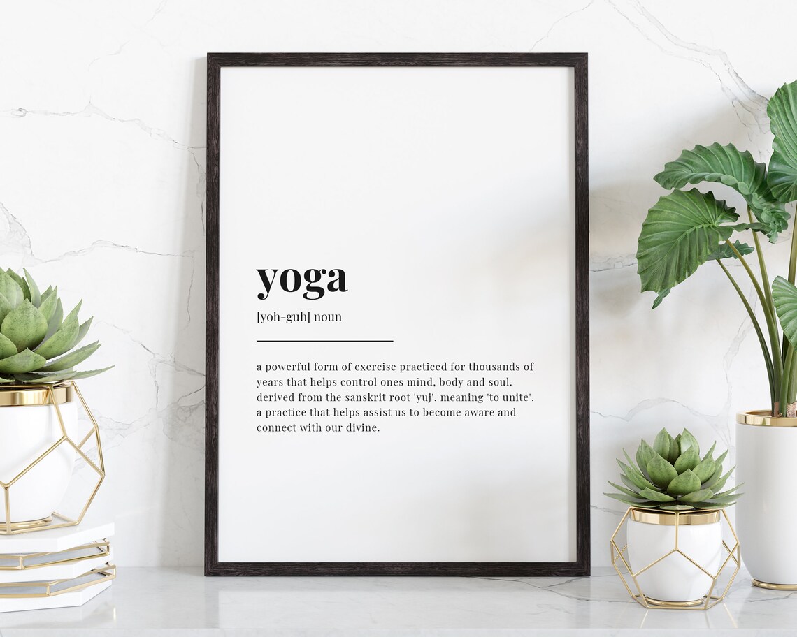 Yoga Definition Meaning, Gift for Yoga Instructor - Image 2