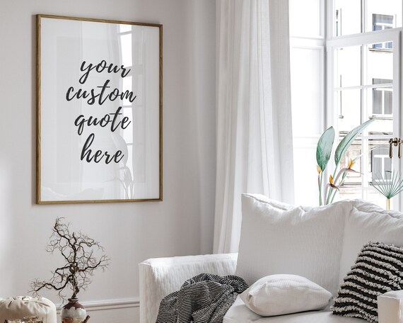 Your Custom Quote Here Personalized Script Typography Poster Template