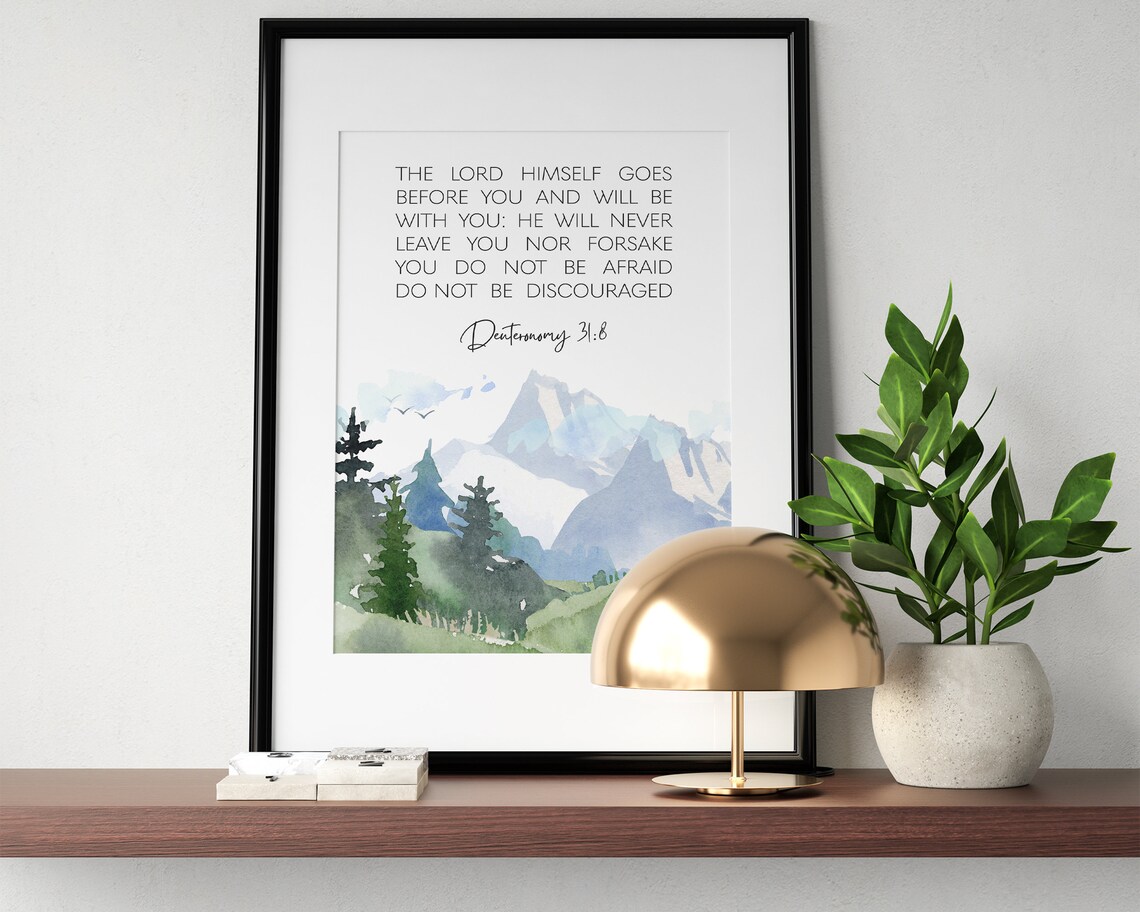 Deuteronomy 318 Scripture, Christian Home Decor - Image 3