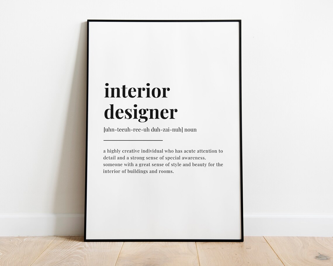 Interior Designer Definition Meaning, Gift Print - Image 2