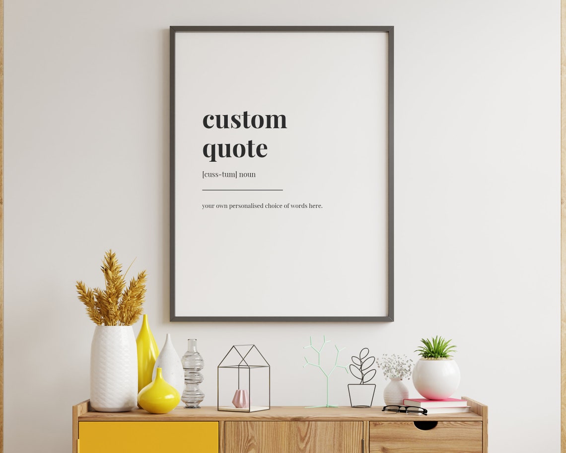Custom Personalized Definition Quote Wall Art Print - Image 2
