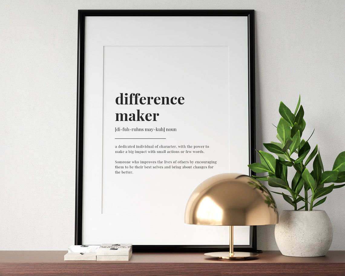 Difference Maker Definition Meaning Wall Art Print Home Dcor - Image 3