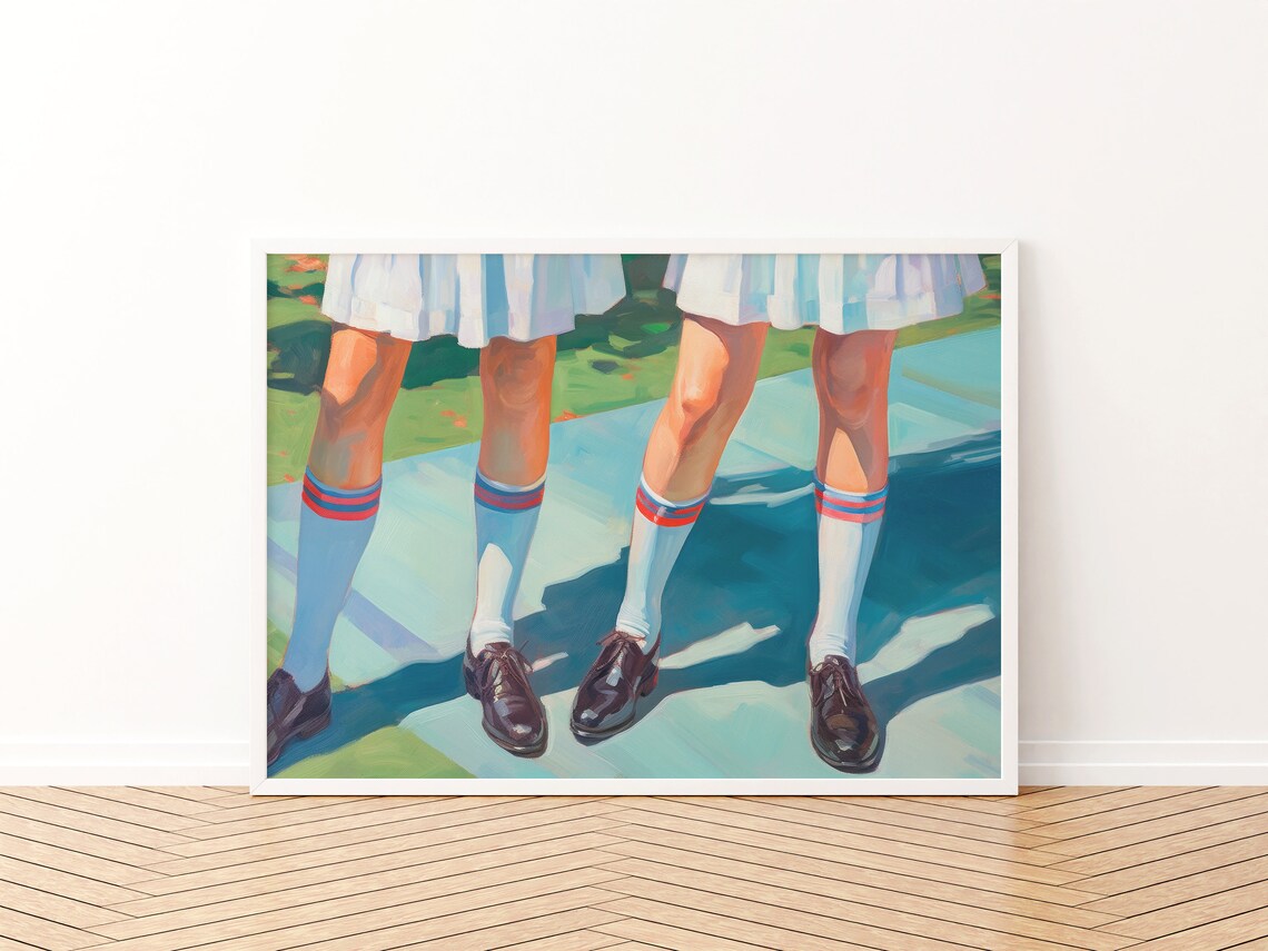 Retro Girly Preppy Light Academia Art Print - Image 3