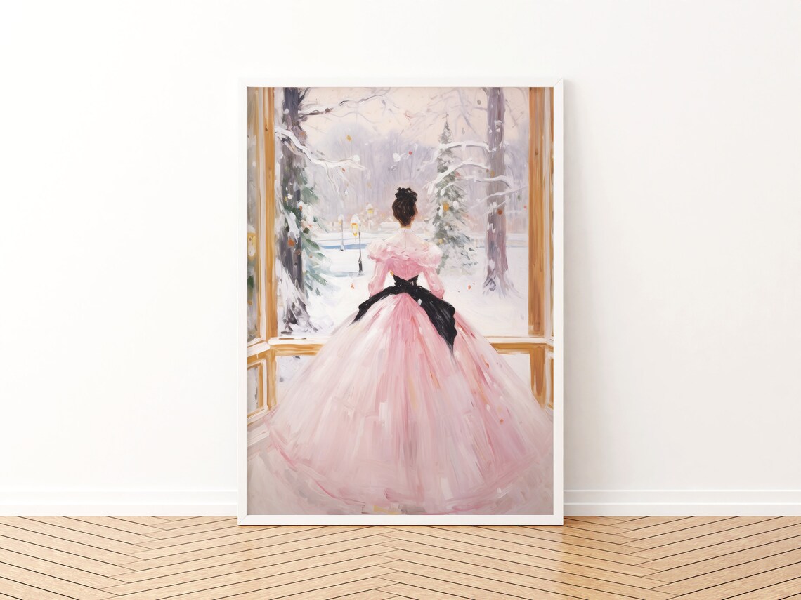Soft Pink Princess Print, Vintage Victorian Poster - Image 2