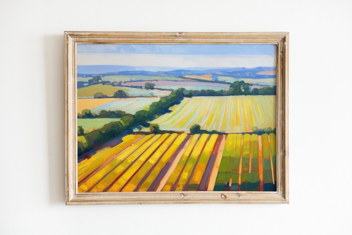 Light Landscape Art, Summer Field Painting Print