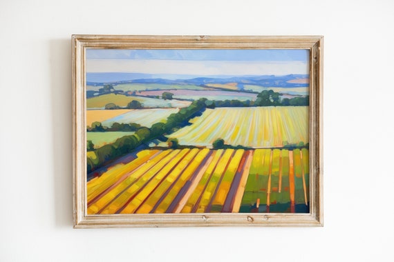 Light Landscape Art, Summer Field Painting Print