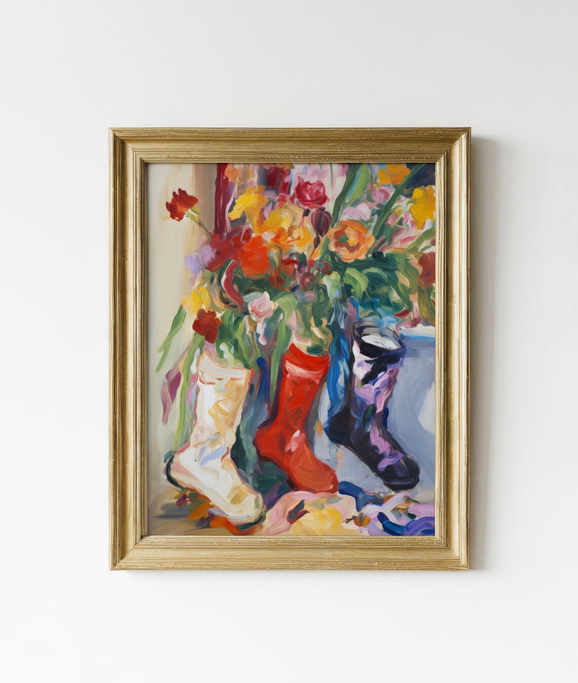 Abstract Floral Painting, Maximalist Bouquet Art Print - Image 2