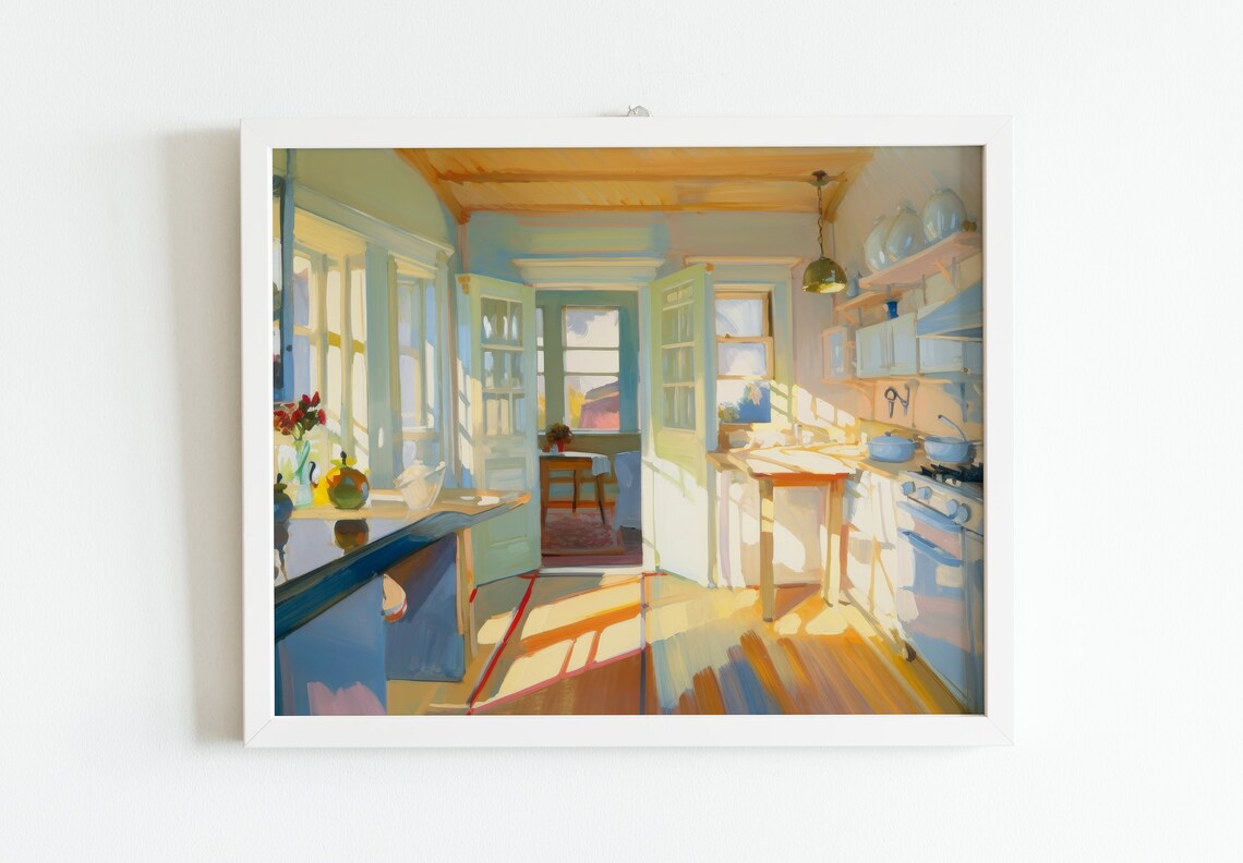 Pastel Boho Whimsical Kitchen Wall Art Print - Image 2