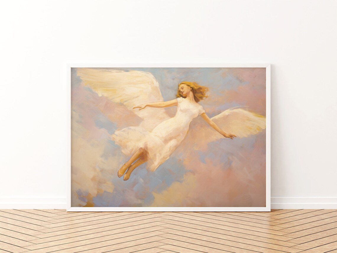 Vintage Angel Artwork, Angelcore Light Academia Print - Image 3