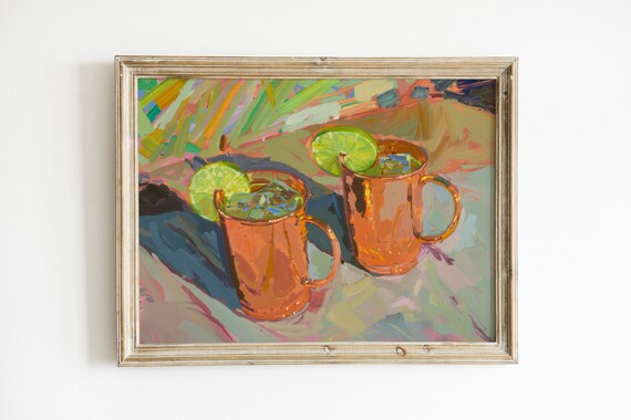 Moscow Mule Retro Cocktail Poster Art Print