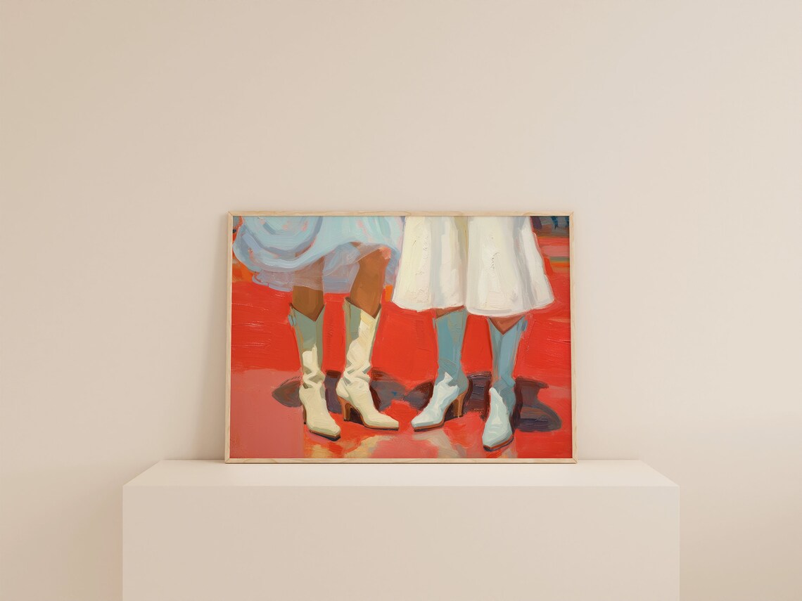 Cute Western Art Print, Aesthetic Dorm Decor - Image 2