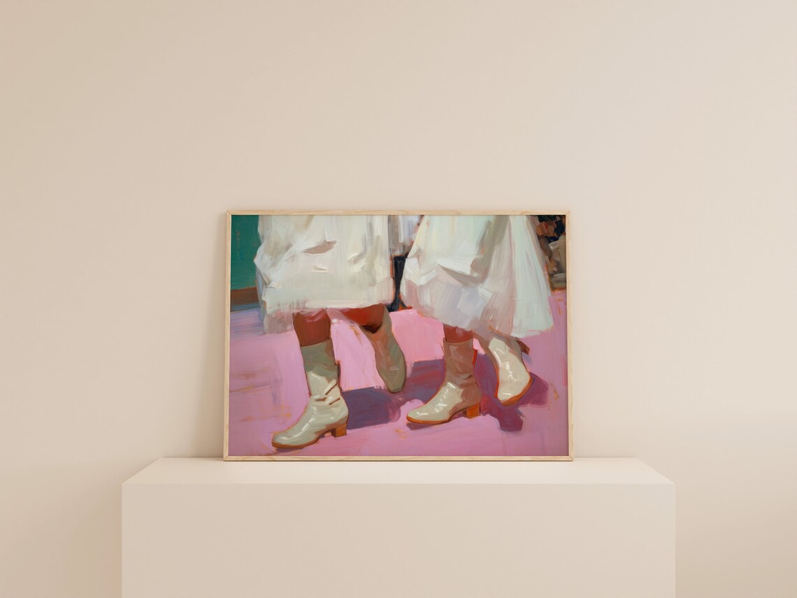 Retro Cowgirl Print, Western Apartment Decor - Image 2