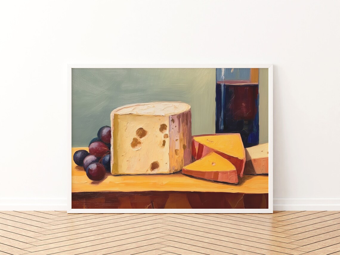 Cheese Print French Farmhouse Kitchen Art Print - Image 3