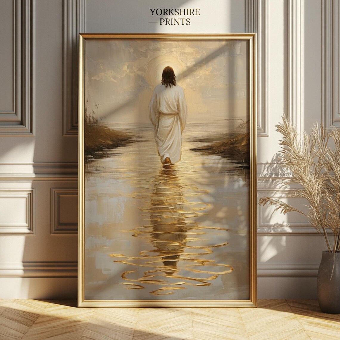 Jesus Walking On Water Modern Religious Art Print