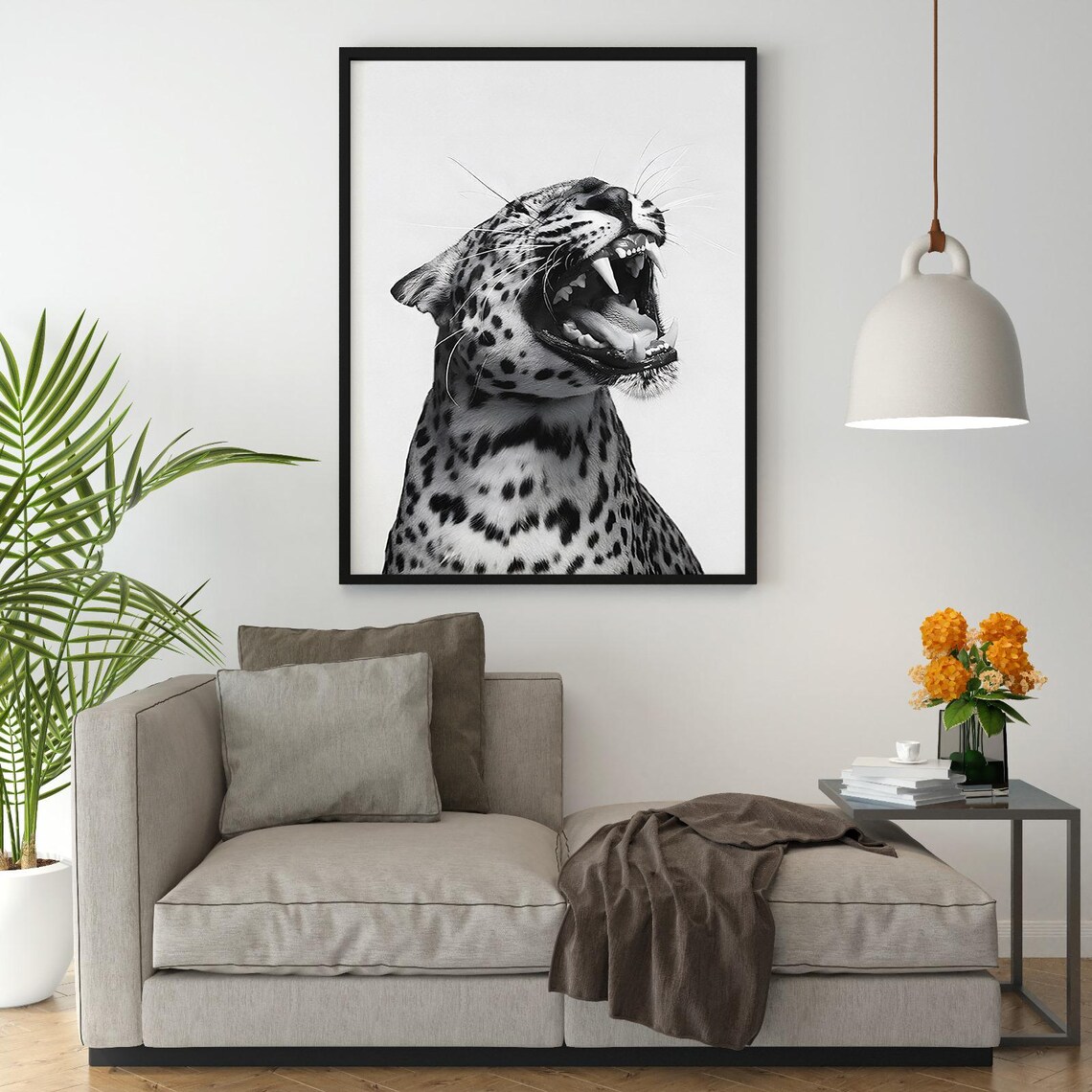 Leopard Roar Wall Art Print, Fashion Style Decor - Image 3