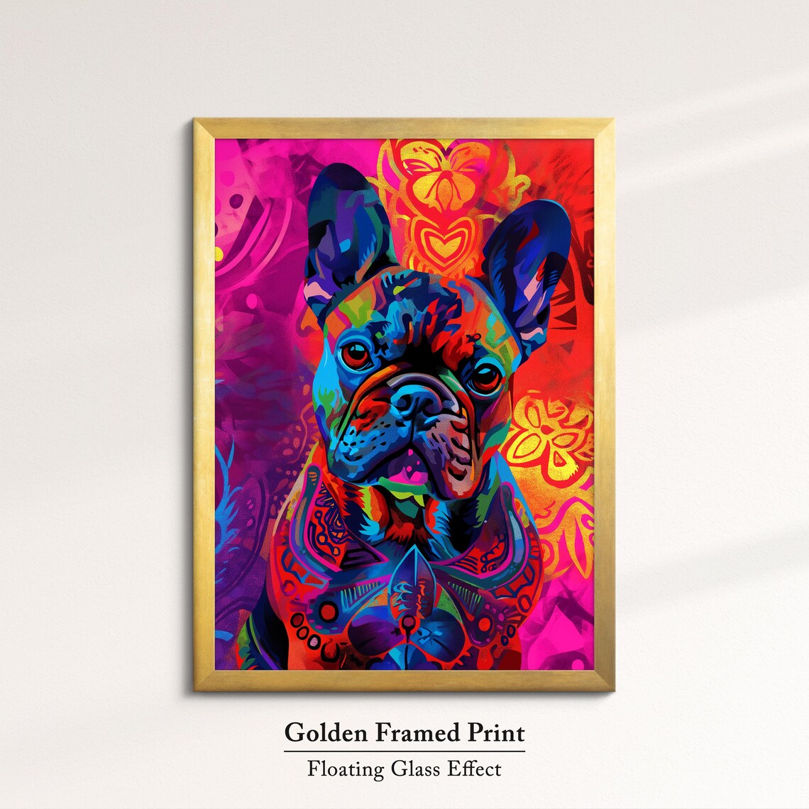 French Bulldog Pop Art Pink Colorful Portrait Dog Lover Wall Poster - Image 5