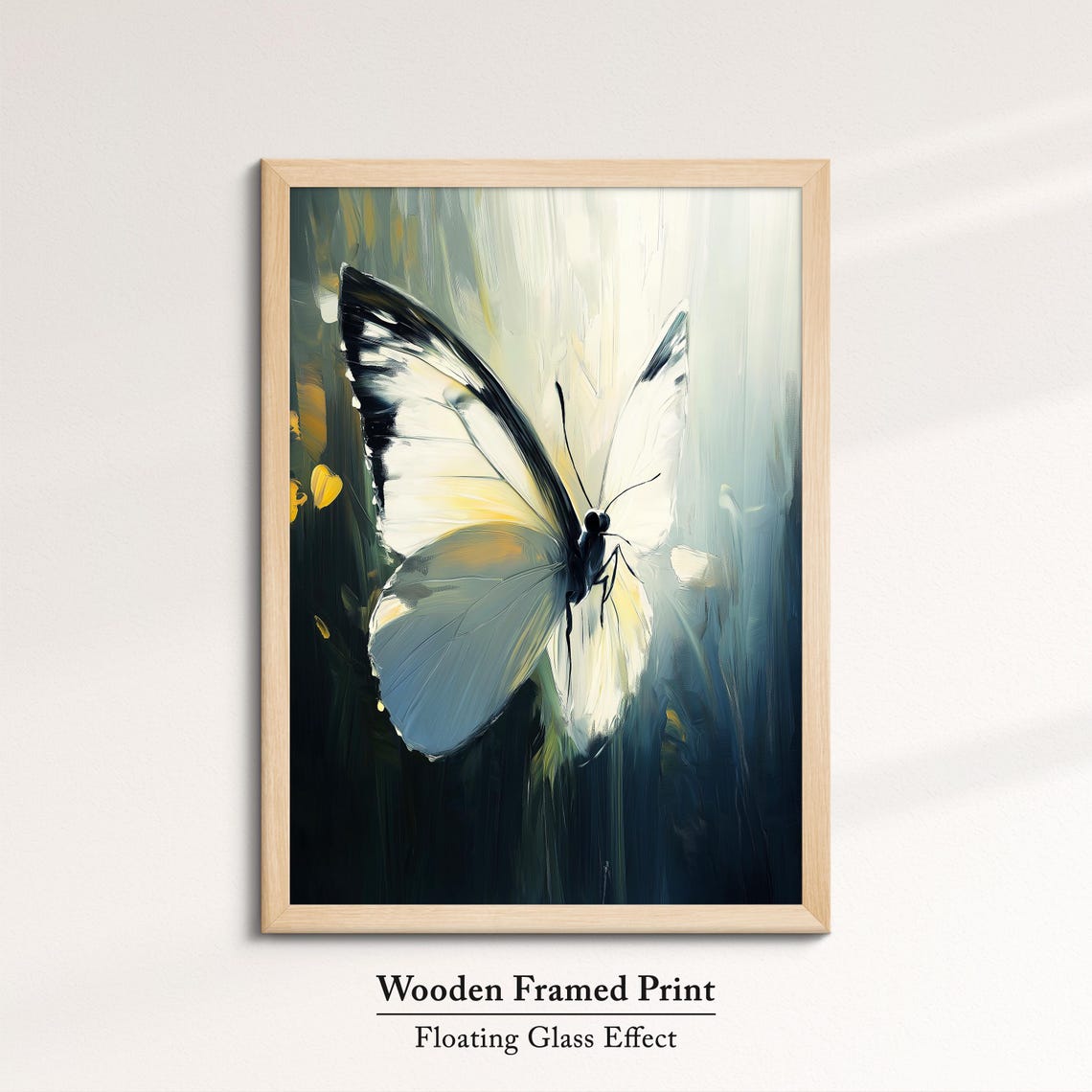 Colorful Butterfly Abstract Oil Painting Framed Print Framed Portrait Wall Art Poster Home Decor Interior Butterfly Lover Gift - Image 6