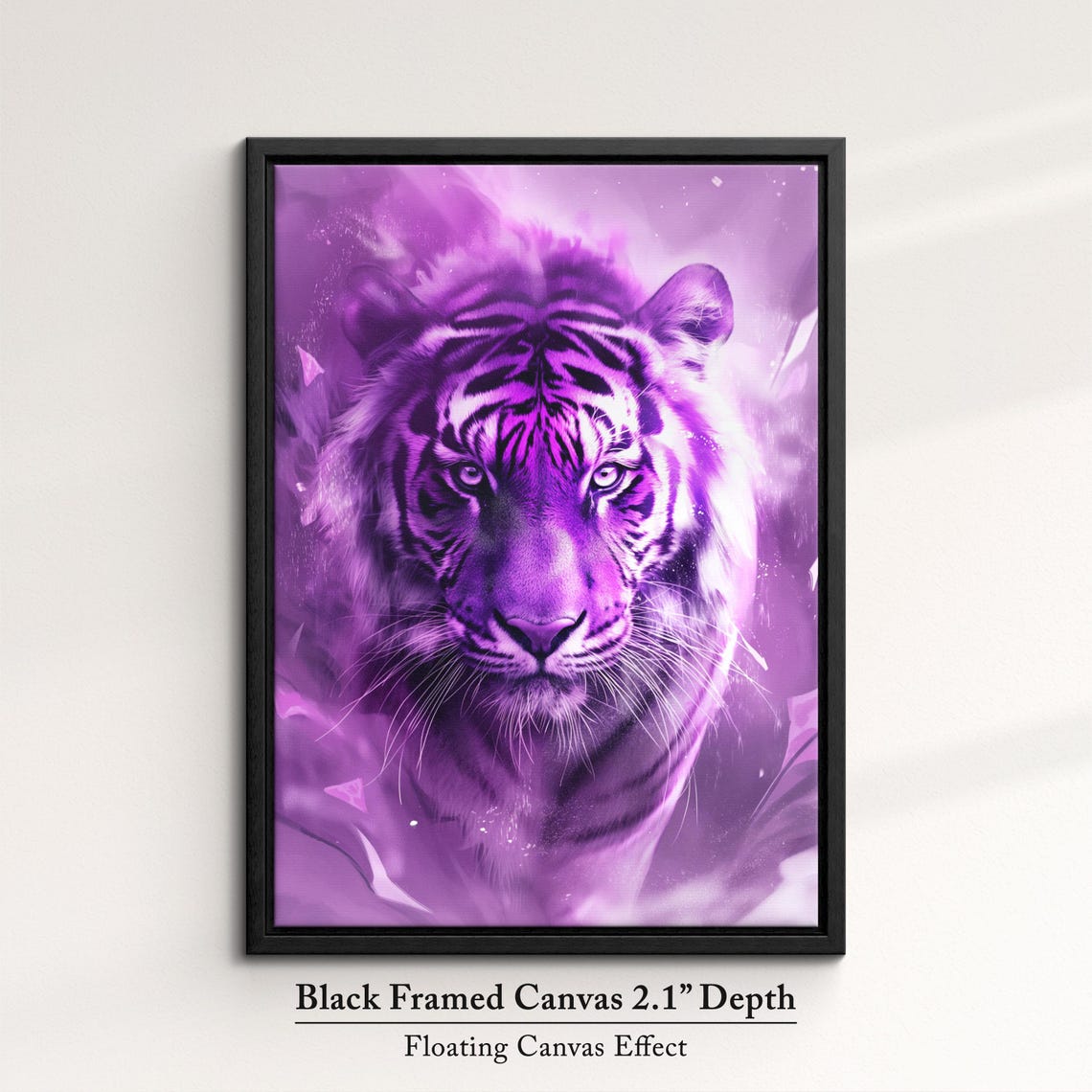 Purple Tiger Art Vibrant Framed Wall Decor Bold Wildlife Artwork Perfect For Living Room Or Bedroom Gift For Animal Lovers - Image 2
