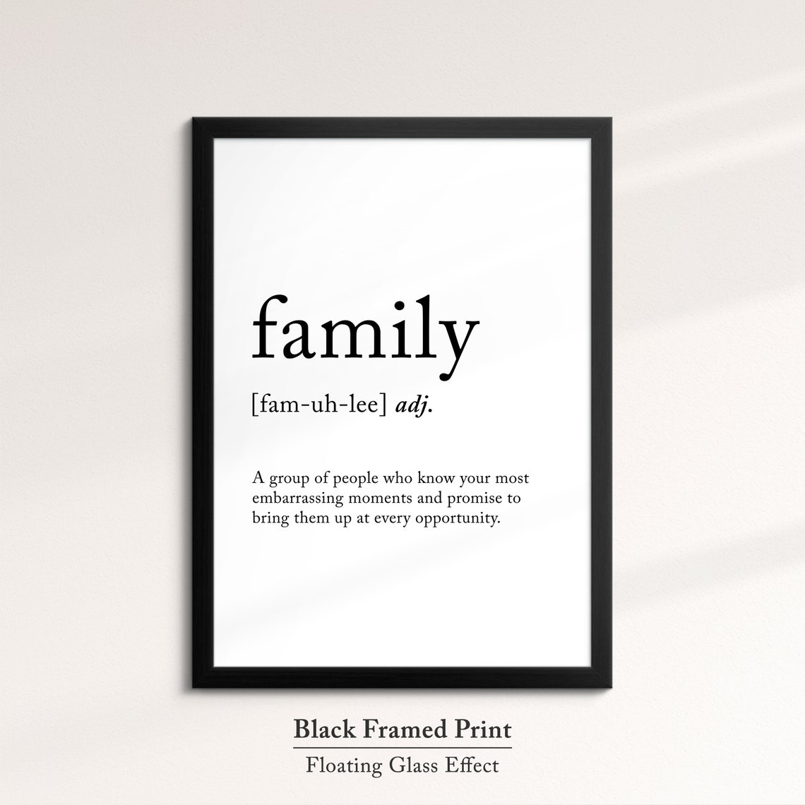 Family Funny Dictionary Definition Quote Minimalist Wall Art Poster - Image 8