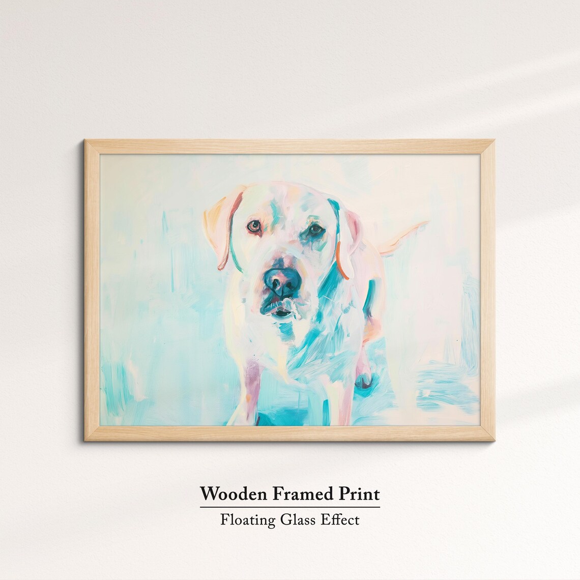 Golden Retriever Soft Pastel Abstract Portrait Painting Dog Poster - Image 6