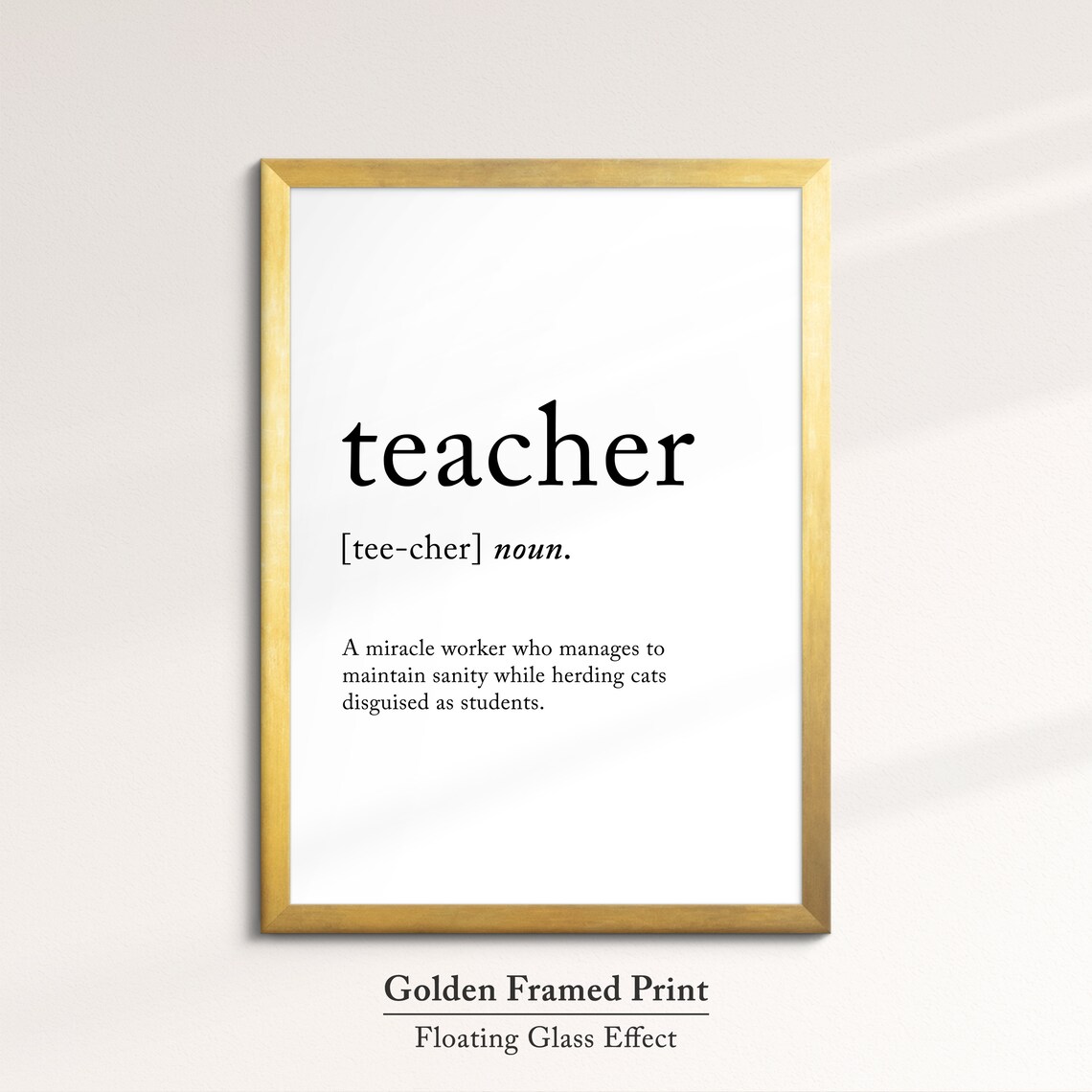 Teacher Funny Definition Dictionary Quote Minimalist Framed Print Framed Wall Art Poster Home Decor Interior Gifts For Teachers - Image 5