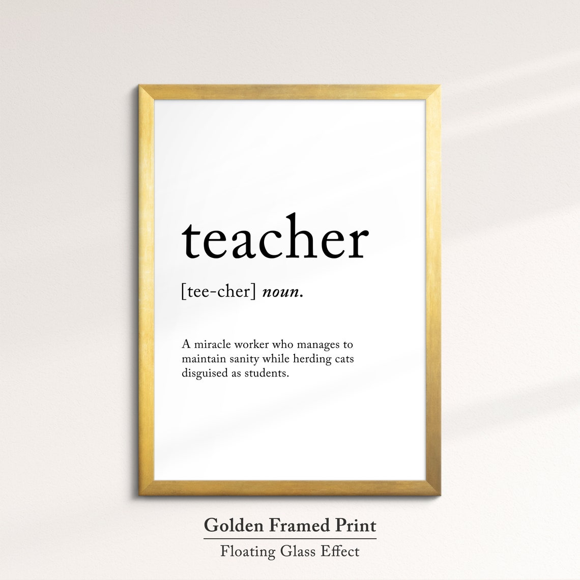 Teacher Funny Dictionary Definition Quote Minimalist Poster Gift - Image 5