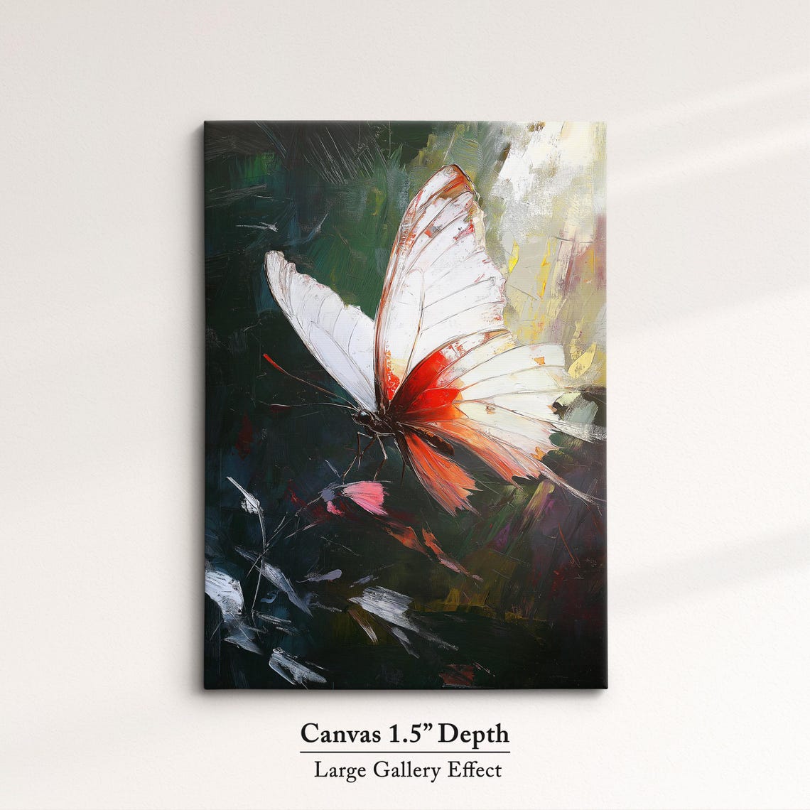 Colorful Butterfly Abstract Oil Painting Framed Print Framed Portrait Wall Art Poster Home Decor Interior Butterfly Lover Gift - Image 3