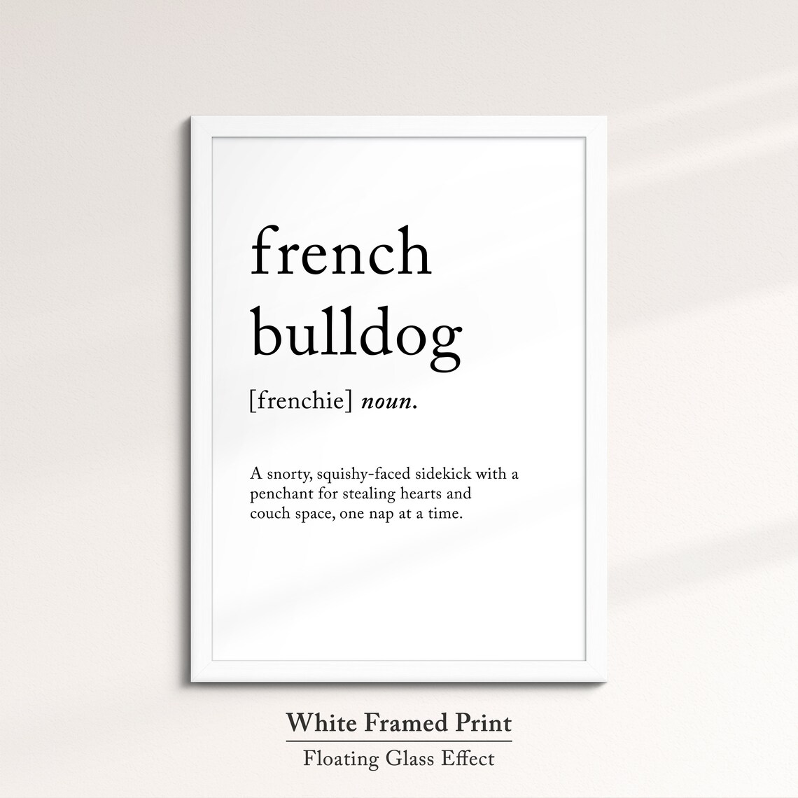 French Bulldog Funny Dictionary Definition Dog Lover Minimalist Poster - Image 7