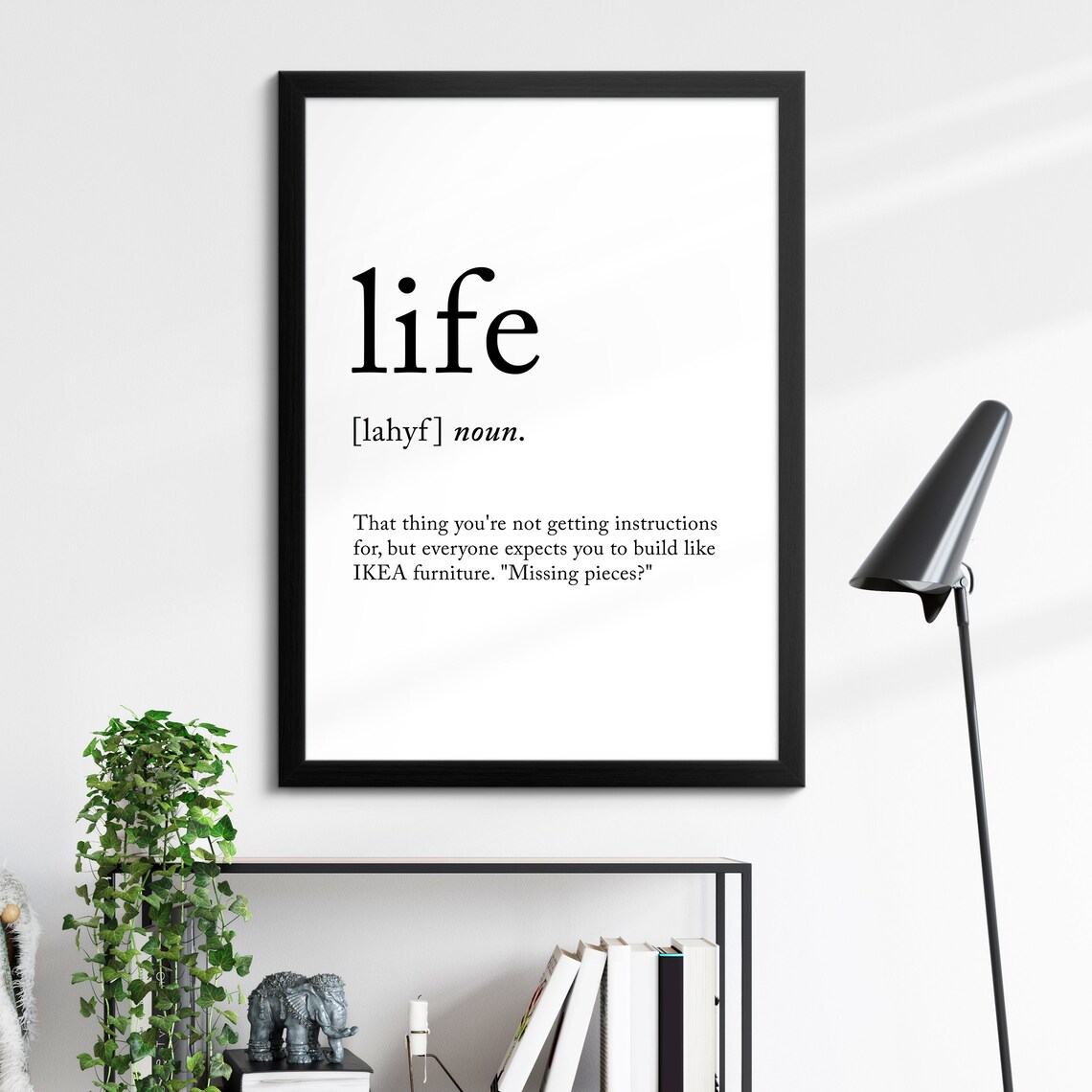 Life Minimalist Definition Quote Word Art Framed Print Framed Female Wall Art Lady Poster Feminine Home Decor Gifts For Her - Image 8