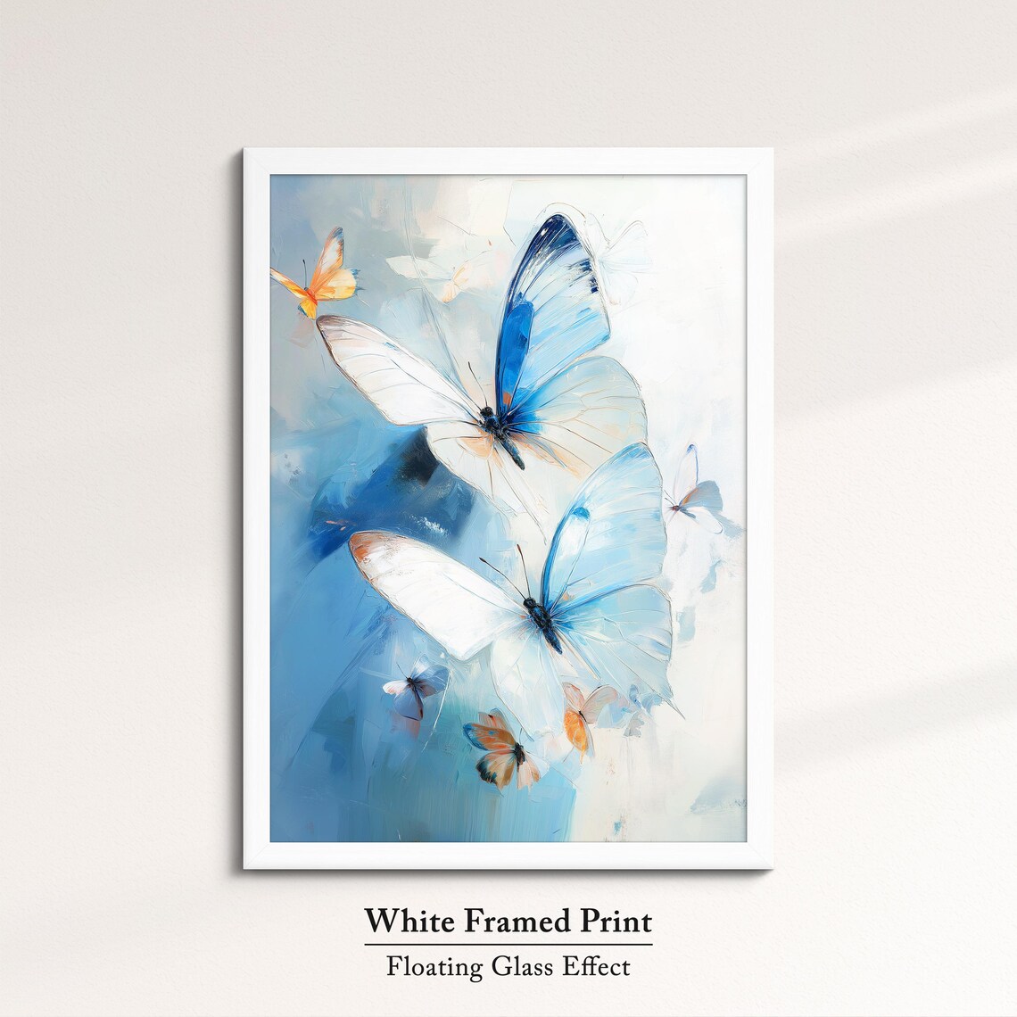 Colorful Butterfly Abstract Oil Painting, Wall Art Print - Image 7