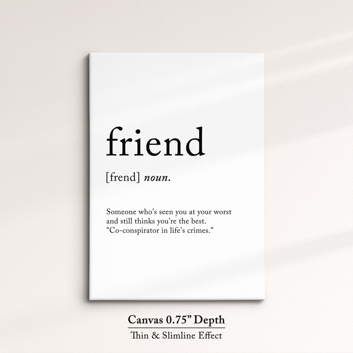 Friend Minimalist Definition Quote Word Art Framed Print Framed Female Wall Art Lady Poster Feminine Home Decor Gifts For Her - Image 3