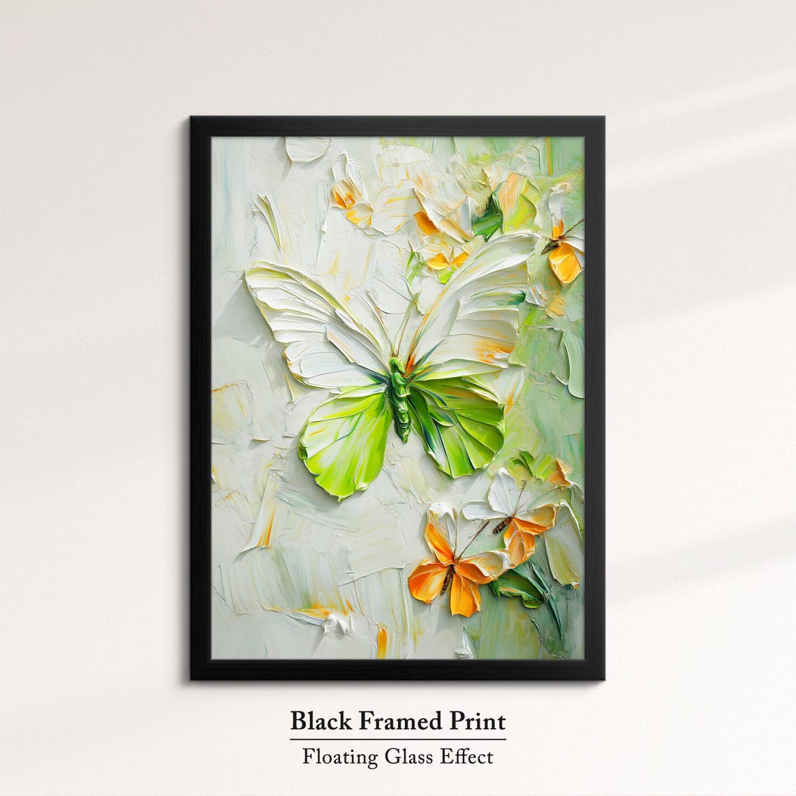 Colorful Butterfly Abstract Oil Painting Framed Print Framed Portrait Wall Art Poster Home Decor Interior Butterfly Lover Gift - Image 8