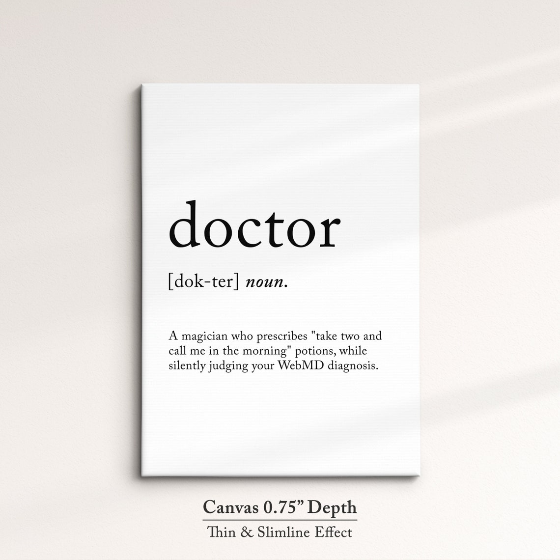 Doctor Funny Dictionary Definition Quote Minimalist Poster Gift - Image 4