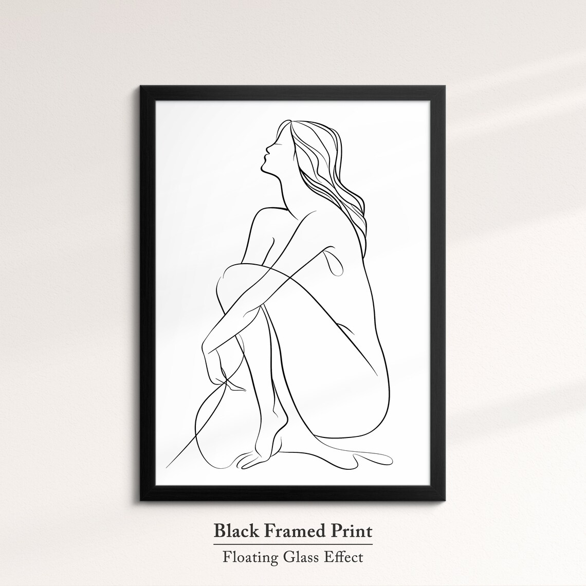 Seated Woman Profile Continuous Line Art Drawing Minimalist Wall Decor Poster - Image 8
