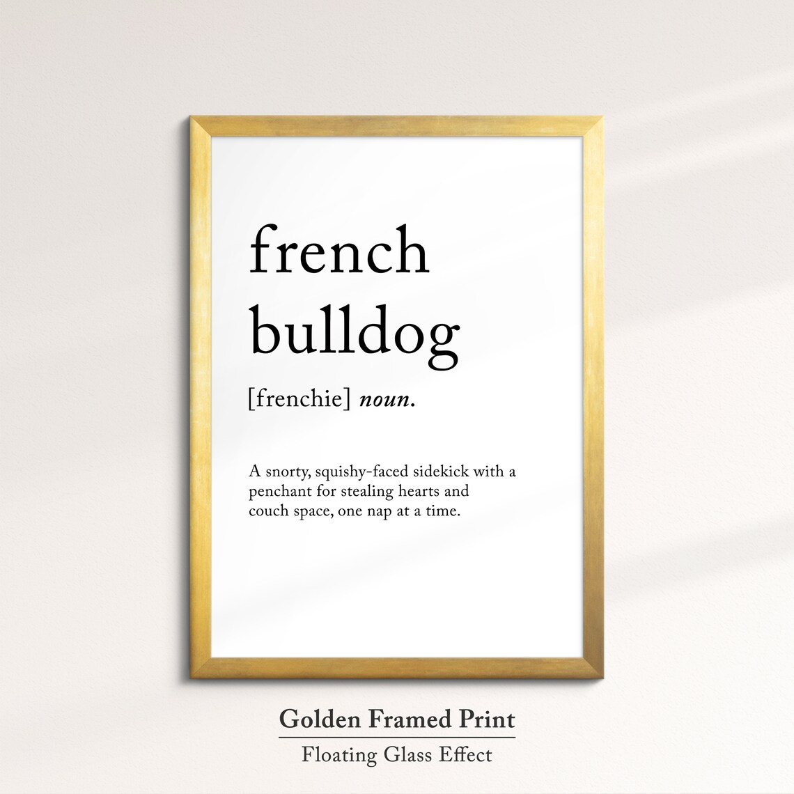 French Bulldog Funny Dictionary Definition Dog Lover Minimalist Poster - Image 5