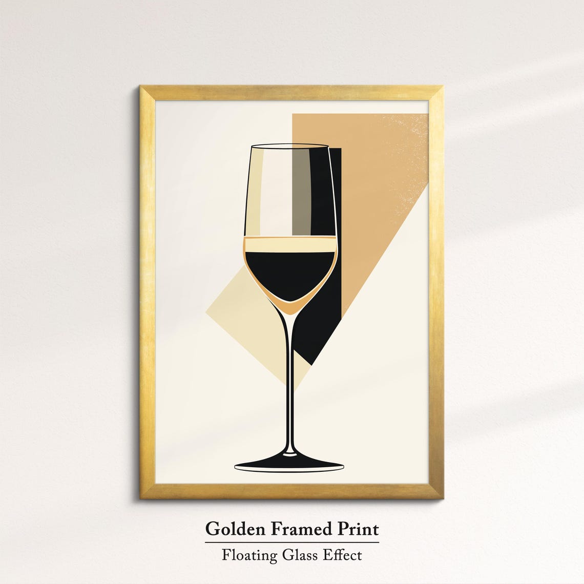 Elegant Red Wine Glass Art Print Boho Minimalist Kitchen Wall Decor - Image 5