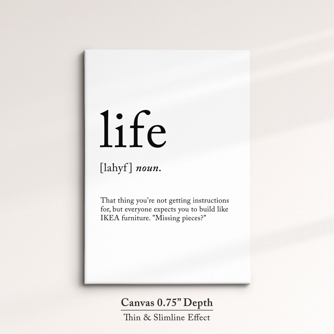 Life Minimalist Definition Quote Word Art Framed Print Framed Female Wall Art Lady Poster Feminine Home Decor Gifts For Her - Image 3